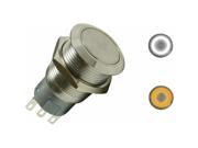 KIC Wiring 12565 19mm Momentary Billet Buttons with LED White or Orange Ring