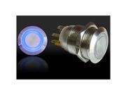 KIC Wiring 189454 19mm Momentary Billet Buttons with LED Blue Ring