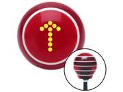 American Shifter Company ASCSNX91822 Yellow Dotted Directional Arrow Up Red Stripe Shift Knob with M16 x 1.5 Insert