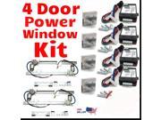 AutoLoc Power Accessories LPI928952 1945 Dodge WD15 4 Door Flat Glass Power Window Kit w switches complete billet