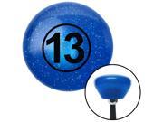 Black Ball 13 Blue Retro Metal Flake Shift Knob with M16 x 1.5 Insert chopper weighted lever boot automatic grip solid custom rack style hot shift stick manual