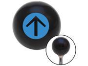 American Shifter Company 103589 Blue Circle Directional Arrow Up Black Shift Knob with M16 x 1.5 Insert