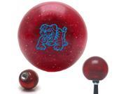 American Shifter Company ASCSNX32288 Blue Bulldog Angry Red Metal Flake Shift Knob with 16mm x 1.5 Insert