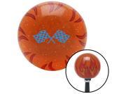 Blue Checkered Racing Flags Orange Flame Metal Flake Shift Knob M16 x 1.5 a body solid aftermarket black handle strip decoration pool weighted oem knob resin ge