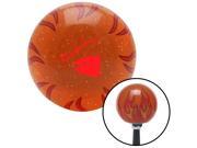 Red Fish and a Hook Orange Flame Metal Flake Shift Knob with M16 x 1.5 Insert manual pull premium decoration stick custom strip resin aftermarket boot handle le