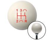 American Shifter Company ASCSNX57519 Red Shift Pattern CP15n Ivory Shift Knob fits 5 Speed Shifter County Prison raci manual 5 speed gear 5 speed shifter lever