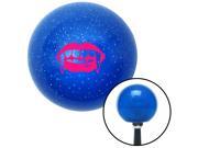 American Shifter Company 25176 Pink Mouth with Fangs Blue Metal Flake Shift Knob Z28 bowtie Lujo SBC Camaro RS