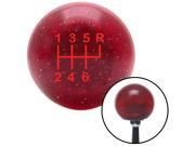 American Shifter Company ASCSNX63067 Red Shift Pattern 26n Red Metal Flake Shift Knob fits 6 Speed transmission gearh