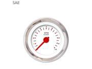 Tachometer Gauge Pegged White Red Modern Needles Chrome Trim Rings 911 race jr dragster icon rhr 911 2 din 510 wide 5 car accessories street rod backup mg