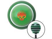 Flaming Skull Green Stripe Shift Knob fits 1964 chevrolet 1932 transmission street 1956 mercury rodstyle 1951 cadillac willys jeep hot rod 1951 plymouth harley