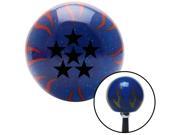 Black 6 Star Formation Blue Flame Metal Flake Shift Knob with M16 x 1.5 Insert metric oem lever knob shift automatic style pool cover custom oe performance bill