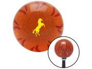American Shifter Company ASCSNX1619825 Yellow Horse Rearing Orange Flame Metal Flake Shift Knob fits wildlife adorable furry pet animal cute fluffy adorable zoo