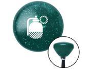 White Grenade w Pin Green Retro Metal Flake Shift Knob with M16 x 1.5 Insert pool automatic strip weighted premium knob lever style aftermarket knob metric gea