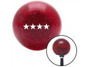American Shifter Company ASCSNX39922 White Officer 10 General Red Metal Flake Shift Knob with 16mm x 1.5 Insert