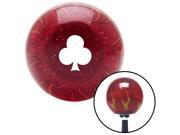 American Shifter Company ASCSNX1617570 White Clubs Red Flame Metal Flake Shift Knob fits 1951 buick willys 1964 pontiac