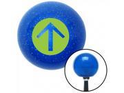 American Shifter Company ASCSNX13100 Green Circle Directional Arrow Up Blue Metal Flake Shift Knob with 16mm x 1.5 In
