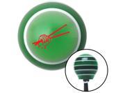 Red Drumsticks Clenched Green Stripe Shift Knob with M16 x 1.5 Insert 9 inch rv handle rack solid knob leather plastic lever knob grip black stick rod shift oe