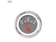 Volt Gauge SAE Marker Gray Orange Vintage Needles Chrome Trim Rings hot rod 427 flathead ratrod rhr dune buggy classic matchess teardrop trailer vintage ra