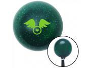 American Shifter Company ASCSNX44608 Green Flying Encased Heart Green Metal Flake Shift Knob with 16mm x 1.5 insert