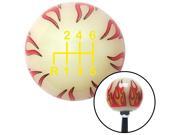 American Shifter Company ASCSNX1540241 Yellow Shift Pattern 21n Ivory Flame Shift Knob fits 6 Speed Shifter Lever throt American Shifter Company ASCSNX1540241 Yellow Shift Pattern 21n Ivory Flame Shift Knob fits 6 Speed Shifter Lever throt