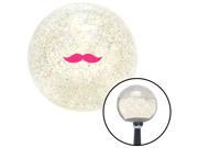 American Shifter Company ASCSNX1598945 Pink Mustache Handlebar Clear Metal Flake Shift Knob fits manual top rated none