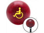 American Shifter Company ASCSNX38098 Yellow Wheelchair Red Metal Flake Shift Knob with 16mm x 1.5 Insert