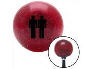 American Shifter Company ASCSNX36584 Black Man Standing By Man Red Metal Flake Shift Knob with 16mm x 1.5 Insert