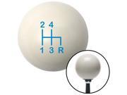 American Shifter Company 76357 Blue Shift Pattern 1n Ivory Shift Knob with M16x1.5 Insert 4x4 truck buggy bbc lever gear tranmission 4 speed shifter manual 4 sp