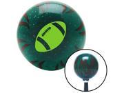 Green Football Green Flame Metal Flake Shift Knob with M16 x 1.5 Insert uconnect aftermarket shift rod rack custom knobs black performance gear weighted knob le