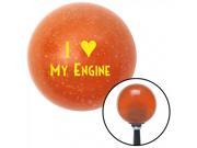 American Shifter Company ASCSNX24853 Yellow I 3 MY ENGINE Orange Metal Flake Shift Knob with 16mm x 1.5 Insert