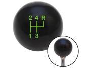 American Shifter Company 108893 Green Shift Pattern 5n Black Shift Knob with M16 x 1.5 Insert manual tranmission lever gear 4 speed 4 speed shifter
