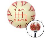 American Shifter Company ASCSNX1540695 Red Shift Pattern CP41n Ivory Flame Shift Knob fits 6 Speed Shifter County Priso American Shifter Company ASCSNX1540695 Red Shift Pattern CP41n Ivory Flame Shift Knob fits 6 Speed Shifter County Priso