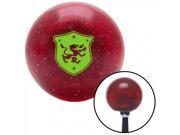 American Shifter Company ASCSNX35394 Green Dragon Crest Red Metal Flake Shift Knob with 16mm x 1.5 Insert