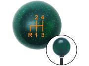 American Shifter Company ASCSNX60621 Orange Shift Pattern 2n Green Metal Flake Shift Knob 4 Speed Shifter with insert 4 speed manual 4 speed shifter tranmission