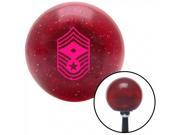 American Shifter Company ASCSNX36091 Pink Chief Master Sergeant First Sergeant Red Metal Flake Shift Knob with 16mm x