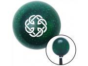 American Shifter Company ASCSNX43215 White Celtic Father Daughter Symbol Green Metal Flake Shift Knob with 16mm x 1.5