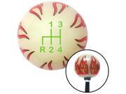 American Shifter Company ASCSNX1540484 Green Shift Pattern 4n Ivory Flame Shift Knob fits 4 Speed Shifter gear performa American Shifter Company ASCSNX1540484 Green Shift Pattern 4n Ivory Flame Shift Knob fits 4 Speed Shifter gear performa