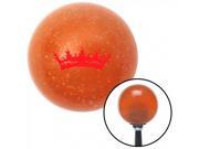 American Shifter Company ASCSNX24402 Red Prince Crown Orange Metal Flake Shift Knob with 16mm x 1.5 Insert