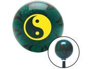 Yellow Yin and Yang Green Flame Metal Flake Shift Knob with M16 x 1.5 Insert hot strip aftermarket knobs metric automatic custom boot resin shift shift rod leve