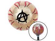 Black Anarchy Clear Flame Metal Flake Shift Knob with M16 x 1.5 Insert painless pool premium style knob performance leather rack shift stick rod decoration leve