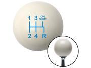 American Shifter Company ASCSNX57632 Blue Shift Pattern OS15n Ivory Shift Knob with Insert 6 Speed Oh Sht Manual Shif