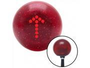 American Shifter Company ASCSNX33286 Red Dotted Directional Arrow Up Red Metal Flake Shift Knob with 16mm x 1.5 Inser