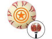 American Shifter Company ASCSNX1536077 Orange Outlined Star Ivory Flame Shift Knob with M16 x 1.5 Insert diamond t American Shifter Company ASCSNX1536077 Orange Outlined Star Ivory Flame Shift Knob with M16 x 1.5 Insert diamond t