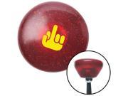 Yellow Middle Finger Solid Red Retro Metal Flake Shift Knob fits fast asian s13 s15 crx 370z ft86 acura tuner japan 86 japanese nismo mugen accord toyota skylin