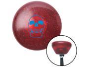 Blue Skull Red Retro Metal Flake Shift Knob with M16 x 1.5 Insert parts uconnect boot aftermarket premium weighted gear handle oe knob lever custom stick shift
