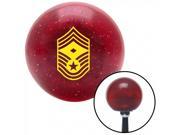 American Shifter Company ASCSNX36094 Yellow Chief Master Sergeant First Sergeant Red Metal Flake Shift Knob with 16mm