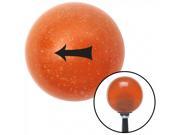 American Shifter Company ASCSNX23146 Black Fancy Solid Directional Arrow Left Orange Metal Flake Shift Knob with 16mm