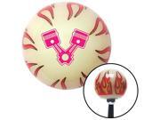 American Shifter Company ASCSNX1533523 Pink 2 Pistons Ivory Flame Shift Knob with M16 x 1.5 Insert mini bike gear American Shifter Company ASCSNX1533523 Pink 2 Pistons Ivory Flame Shift Knob with M16 x 1.5 Insert mini bike gear