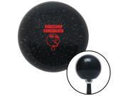 American Shifter Company ASCSNX1599666 Red Challenge Considered Black Metal Flake Shift Knob fits 6 speed nhra gear man