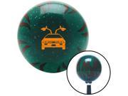 American Shifter Company ASCSNX1621429 Orange DeLorean Green Flame Metal Flake Shift Knob fits gear smooth rated auto n